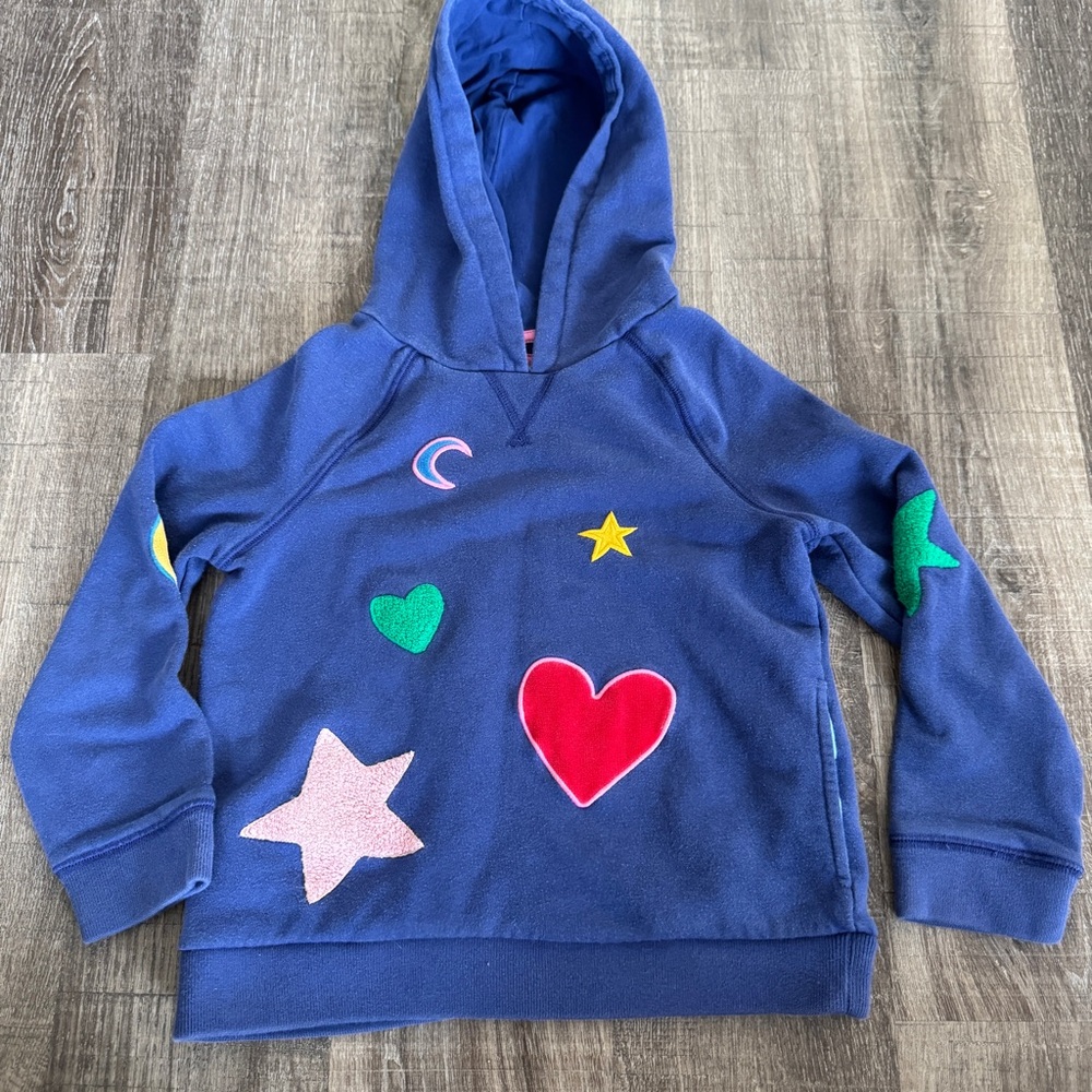 Mini Boden Moon and Star Applique Hoodie